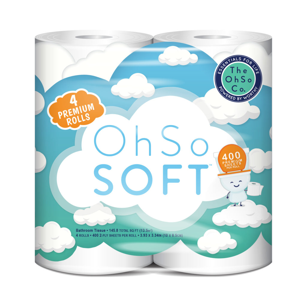 OhSo Soft Bathroom Tissue available at www.TheOhSoCo.com